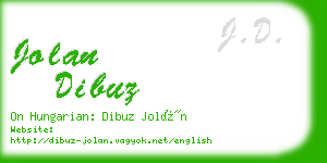 jolan dibuz business card